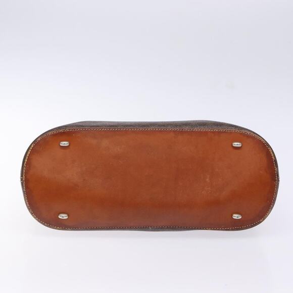 CELINE Macadam Canvas Hand Bag Pvc Leather Brown Gold - Picture 9 of 12